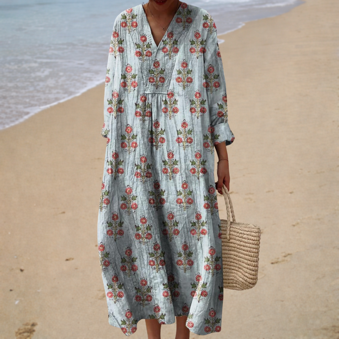 Flattering Printed Summer Dress