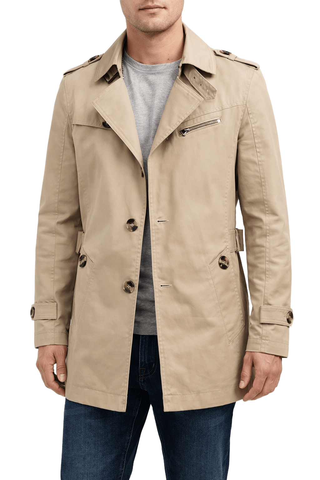 Bryson - Long Trench Coat - Bellaro Fashion