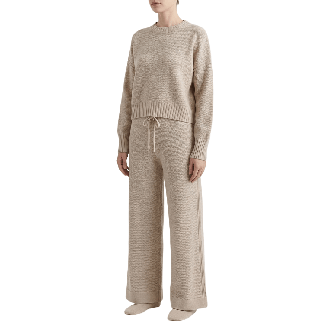 Emily - Cozy Knitted Loungewear Set - Bellaro Fashion