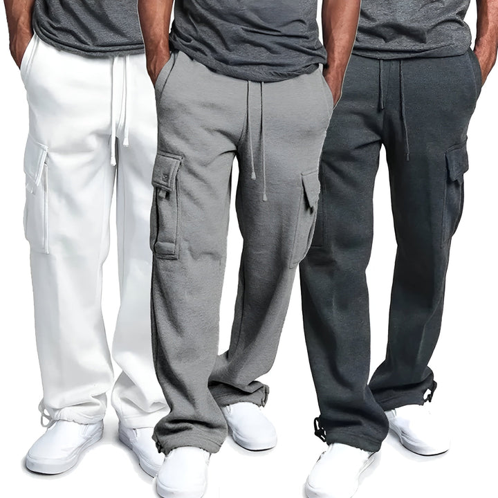 Federico - Fleece Cargo Sweatpants - Bellaro Fashion
