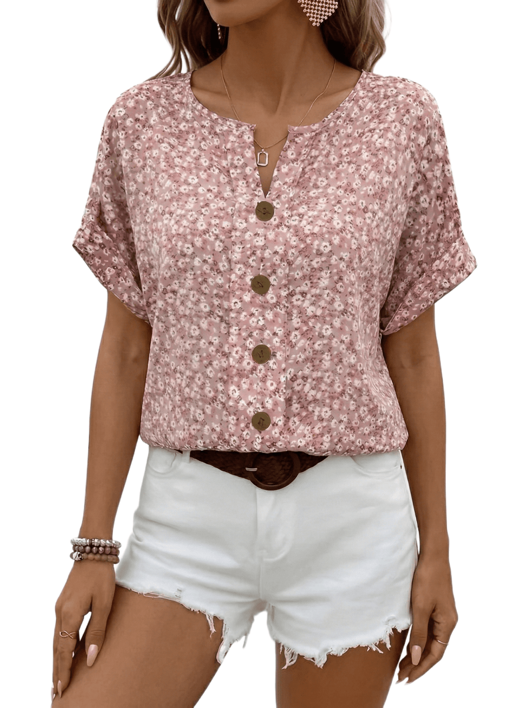 Madison - Elegant Floral Summer Top - Bellaro Fashion