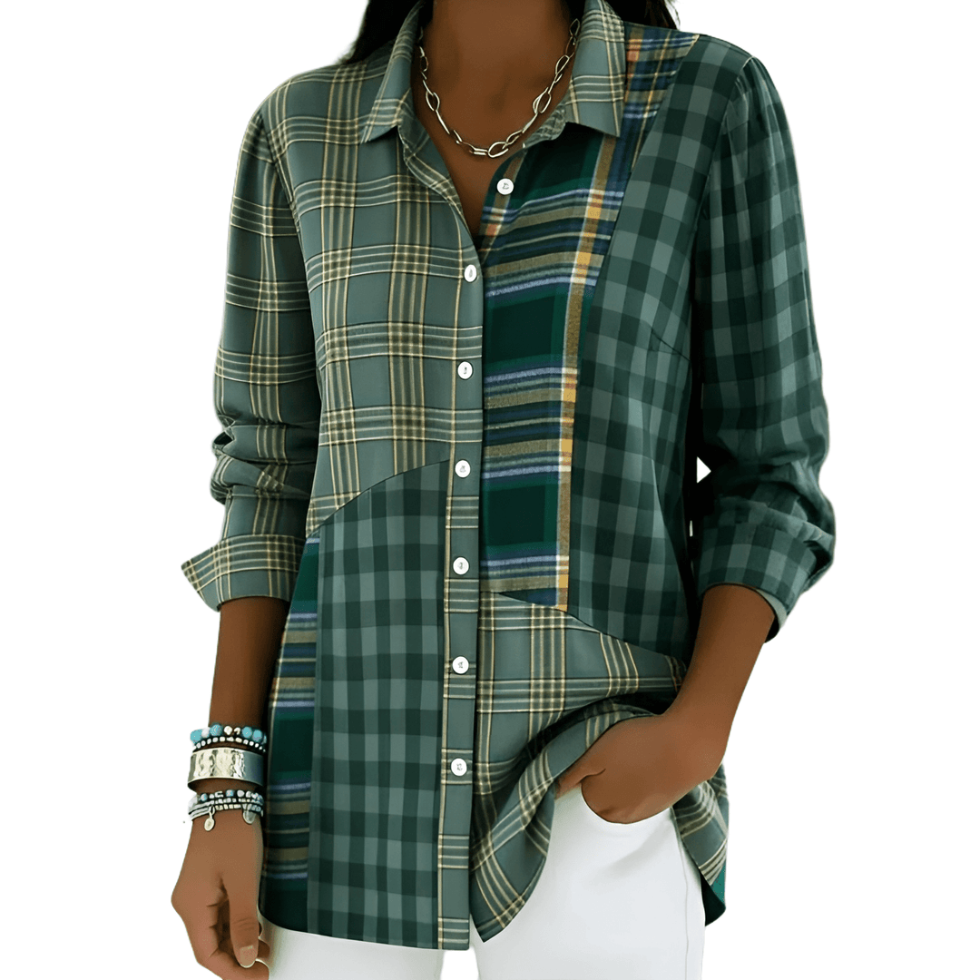 Maria Elena - Vintage Plaid Shirt - Bellaro Fashion